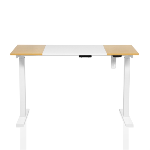 Furniture of America Quade Wood and Metal Height Adjustable Desk in White