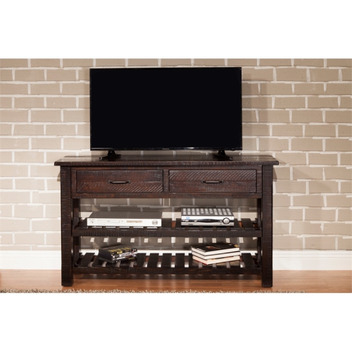 Martin Svensson Barn Door Solid Wood Sofa Console Table Espresso