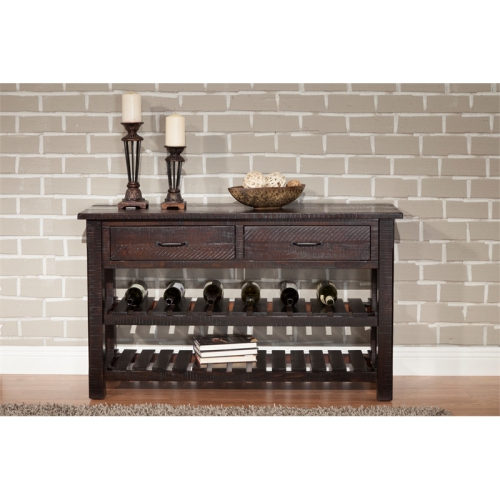 Martin Svensson Barn Door Solid Wood Sofa Console Table Espresso