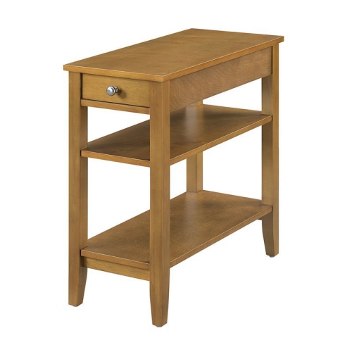 CONVENIENCE CONCEPTS  American Heritage Three-Tier End Table In Dark Walnut Wood