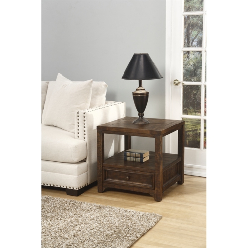 Martin Svensson Home Lisbon Solid Wood One Drawer End Table