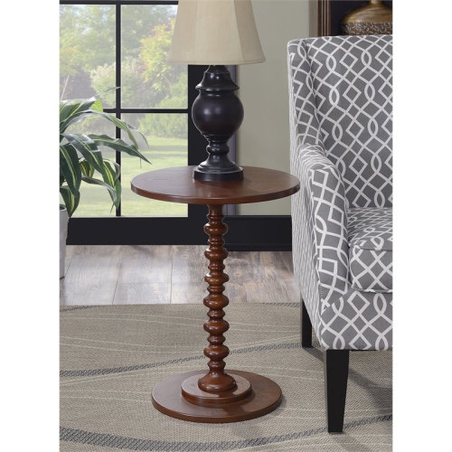 Convenience Concepts Palm Beach Spindle Table in Mahogany Wood Finish