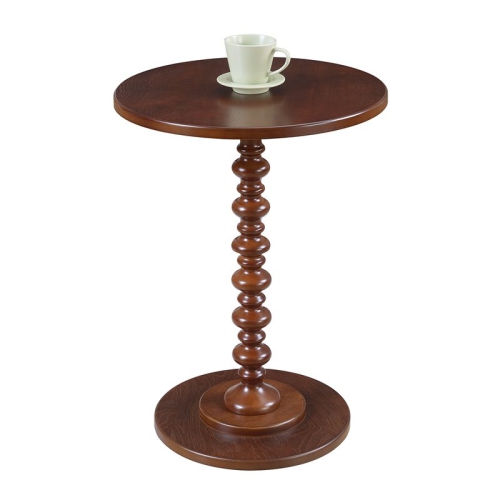 Convenience Concepts Palm Beach Spindle Table in Mahogany Wood Finish