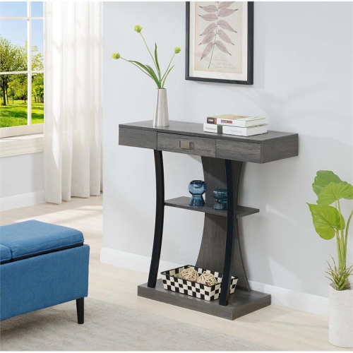 PEMBERLY ROW  Transitional Console Table In Wood Finish In Gray
