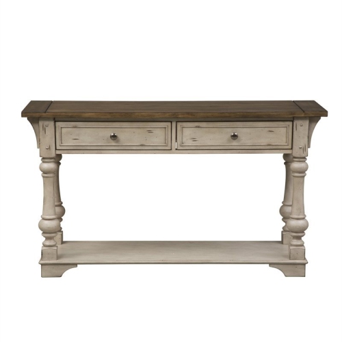 PEMBERLY ROW  Traditional Wood Sofa Table In In White