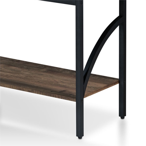 Furniture of America Rodricks Wood 3-Shelf Console Table in Reclaimed Oak