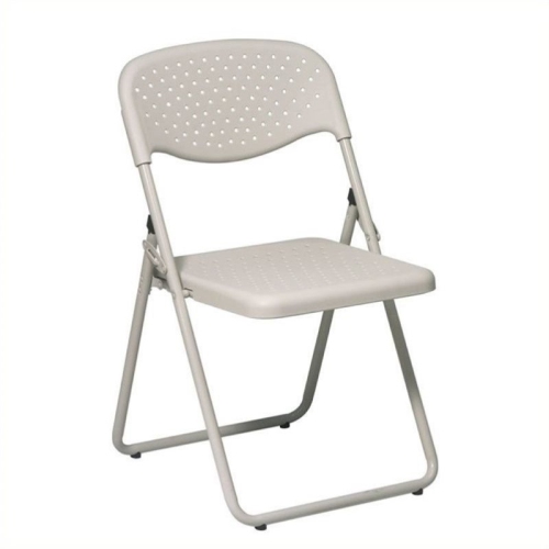 SCRANTON & CO  Plastic Folding Chair In Beige (Set Of 4)