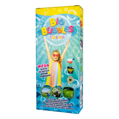Tuban Big Bubble Mega Set | Non-toxic Giant Bubble Wand and Bubble Solution Refill for Birthdays, Summer Outdoor Game, Party and more