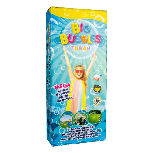 Tuban Big Bubble Mega Set | Non-toxic Giant Bubble Wand and Bubble Solution Refill for Birthdays, Summer Outdoor Game, Party and more