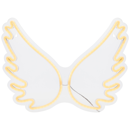 17.5" LED Lighted Neon Angel Wings Wall Sign