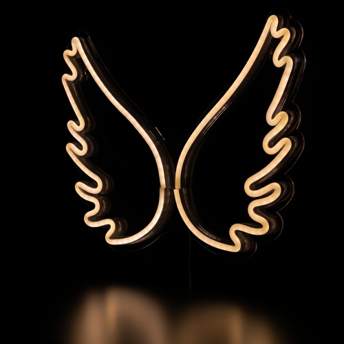 17.5" LED Lighted Neon Angel Wings Wall Sign