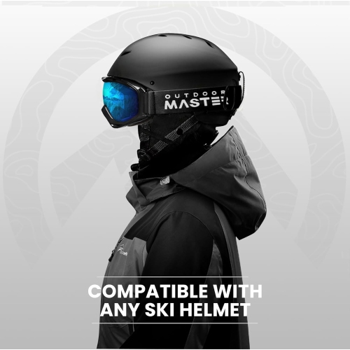 Lunettes de ski et de planche à neige OTG pour hommes, femmes et jeunes avec protection UV de 100 %