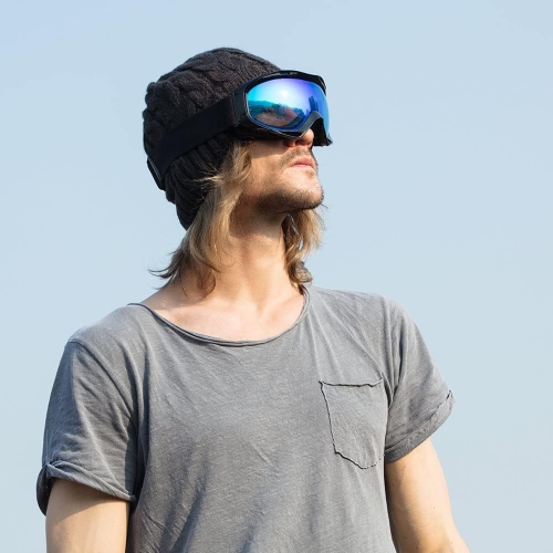 Lunettes de ski et de planche à neige OTG pour hommes, femmes et jeunes avec protection UV de 100 %