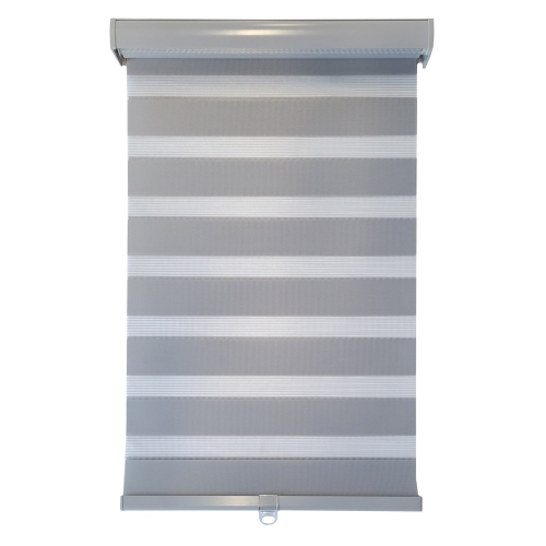 ITY Olivia Stone 55" X 84" Alternate Zebra Blinds Window Shade Cordless Grey