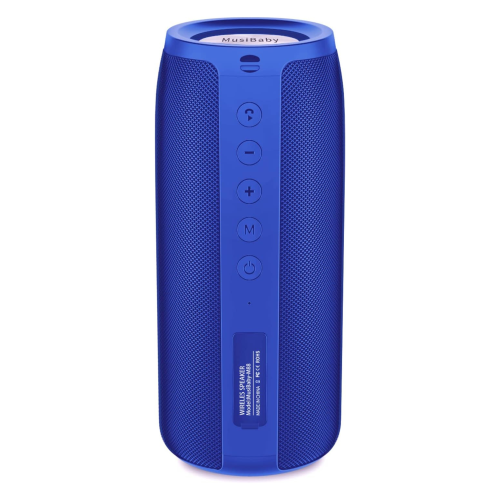 ULTREND Bluetooth Version 5.0 Portable Booming Bass, 30H Playtime Waterproof Speaker (Blue)