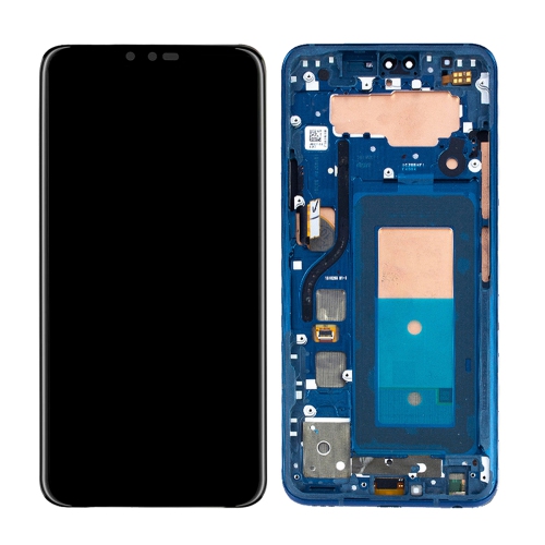 Replacement OLED Display Touch Screen Digitizer Assembly With Frame For LG V40 ThinQ - Blue by ESOURCE PARTS - Refurbished condition - CA$182.18