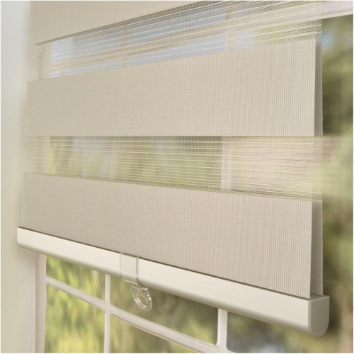 24" x 48" Pewter Cordless Fabric Window Blind