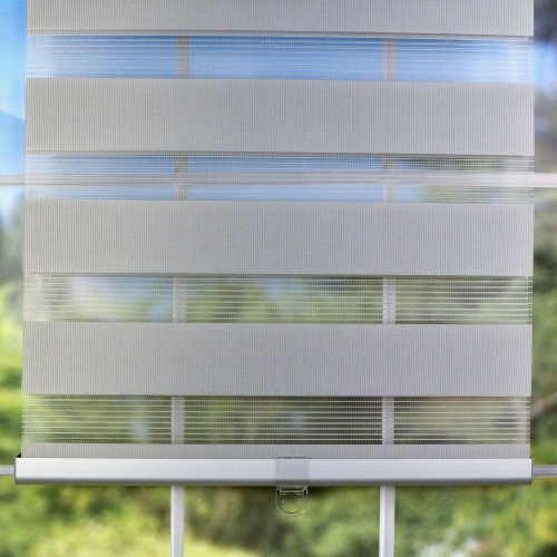 36" x 72" Pewter Cordless Fabric Window Blind