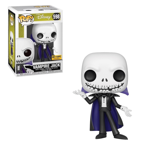 FUNKO  Pop Disney The Nightmare Before Christmas Vinyl Figure Vampire Jack (Metallic) #598 Hot Topic Exclusive