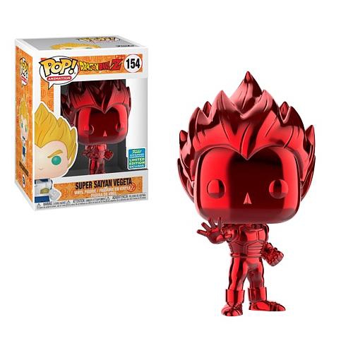 FUNKO  Pop Animation Dragon Ball Z Vinyl Figure Super Saiyan Vegeta (Red Chrome) #154 2019 Summer Convention Exclusive