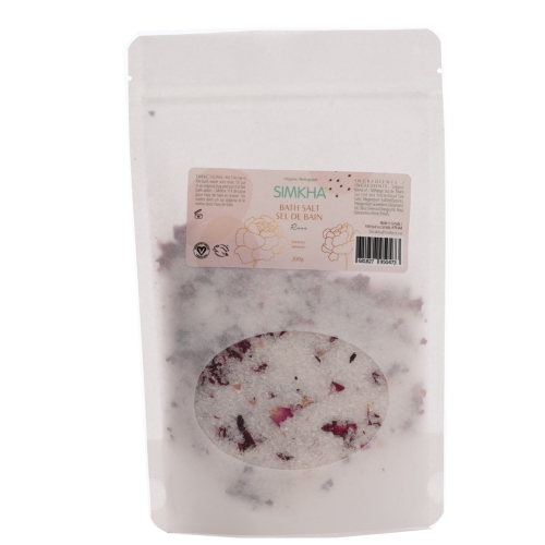 Serenity bath salt with rose petals