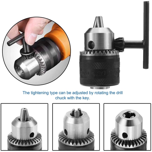 Mandrin de perçage 13&nbsp;mm avec clé&nbsp;: Pour les mandrins de perceuse 1/2&nbsp;», travailleurs du bois&nbsp;: Améliorez vos projets de