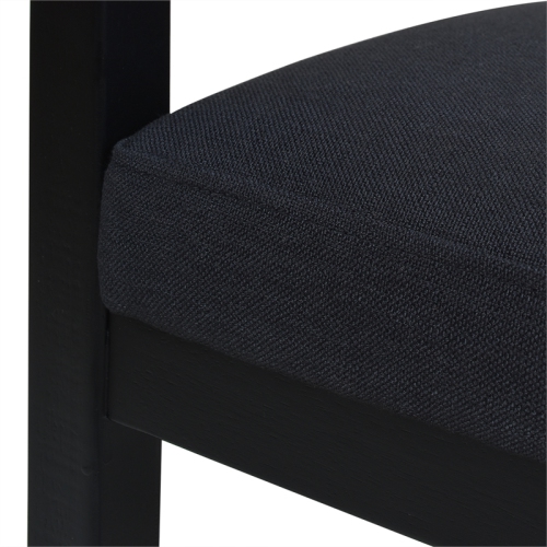 Americana 27" Cane Back Counter-Height Bar Stool Natural Black Linen