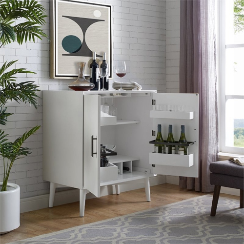 Crosley Landon 2 Door Bar Cabinet in White