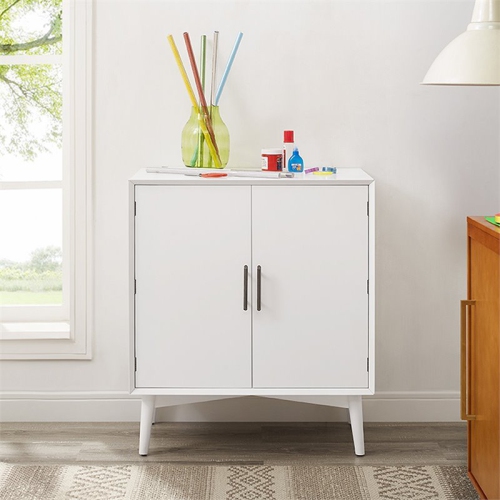 Crosley Landon 2 Door Bar Cabinet in White