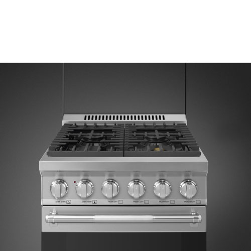 Smeg 24" 2.8 Cu. Ft. True Convection Freestanding Gas Range - Stainless Steel