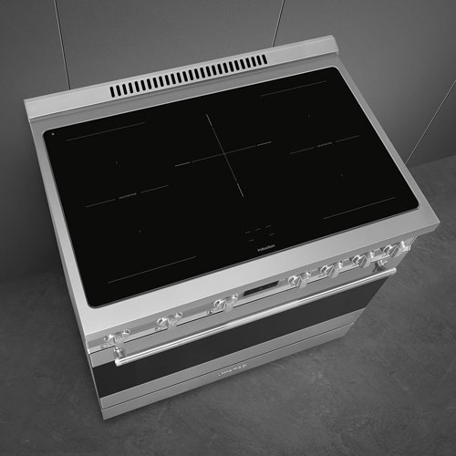 Smeg 36" 4.5 Cu. Ft. True Convection 5-Element Freestanding Induction Range - Stainless Steel