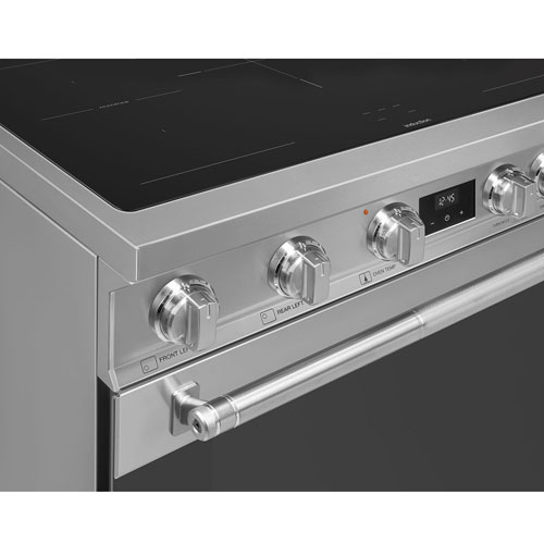 Smeg 36" 4.5 Cu. Ft. True Convection 5-Element Freestanding Induction Range - Stainless Steel