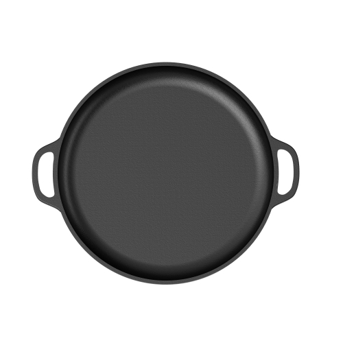 Chef Pomodoro Cast Iron Pizza Pan, Pre-Seasoned Skillet with Handles,  Baking Pan, Round Griddle for Dosa Tawa Roti, Comal for Tortillas, Baking  Stove