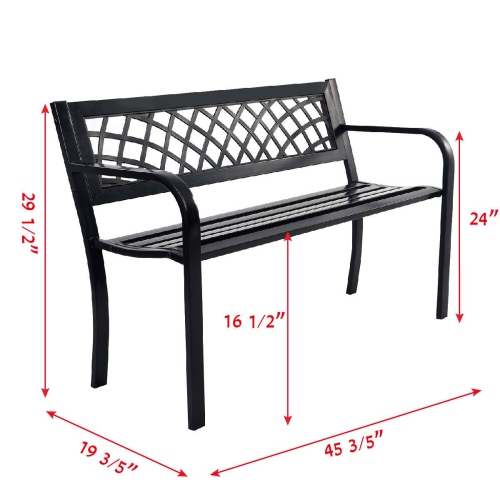 Bench Deck with Steel Frame for outdoor