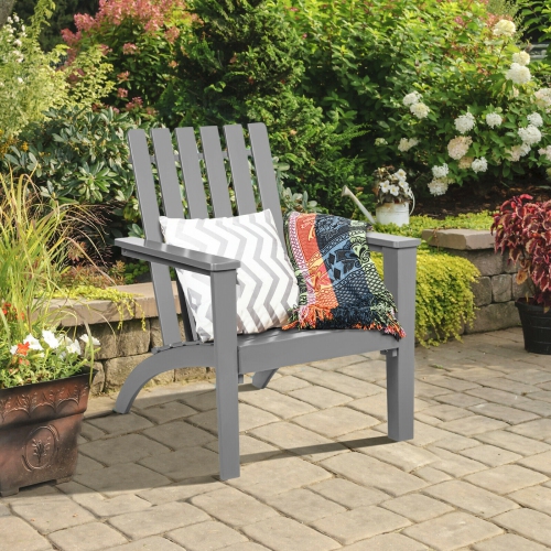 Patio Durable Patio Acacia Wood Adirondack Lounge Armchair