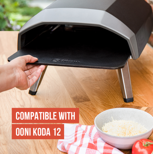 Chef Pomodoro Pizza Steel for Oven or BBQ Grill, Pre-seasoned Baking Steel, High Quality and Durable Carbon Steel, Compatible with Ooni Koda 12,