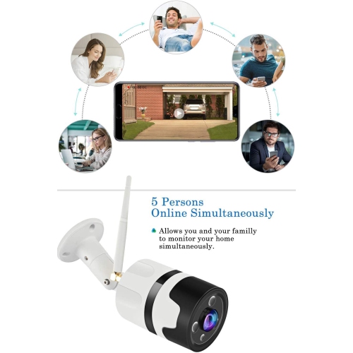 CHORTAU Outdoor Wireless Security Camera with Multi-Camera Connection and IP66 Waterproof