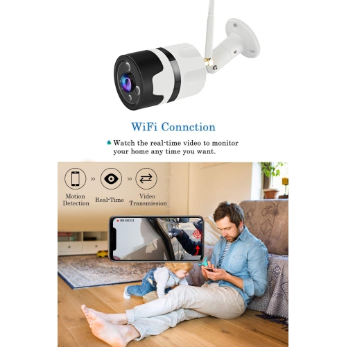 CHORTAU Outdoor Wireless Security Camera with Multi-Camera Connection and IP66 Waterproof