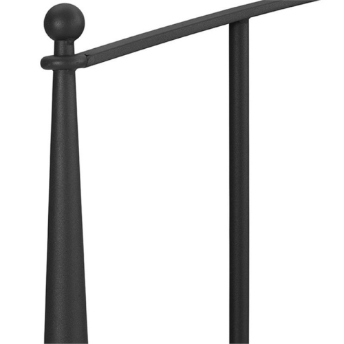 Atlin Designs Modern King Metal Spindle Headboard in Charcoal Black