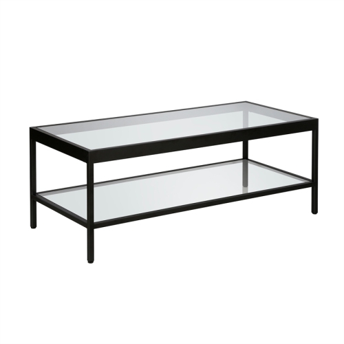 HENN&HART  Traditional Metal Coffee Table And Bronze In Black