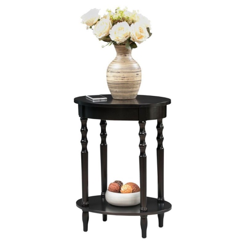 CONVENIENCE CONCEPTS  Classic Accents Brandi Oval End Table In Wood Finish In Black