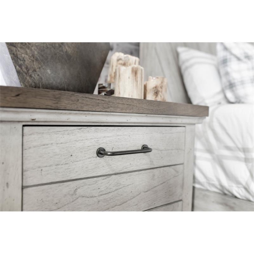 Bear Creek Rustic Ivory Two Drawer Nightstand