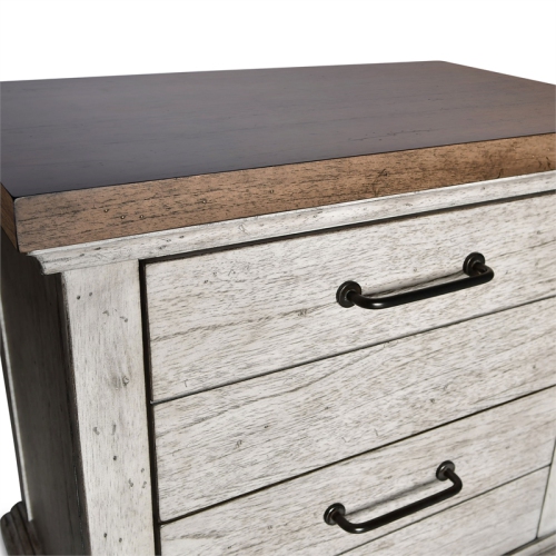 Bear Creek Rustic Ivory Two Drawer Nightstand