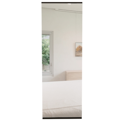 Tuhome Black Wengue Modern Engineered Wood LETO Mounted Shoe Rack with Mirror