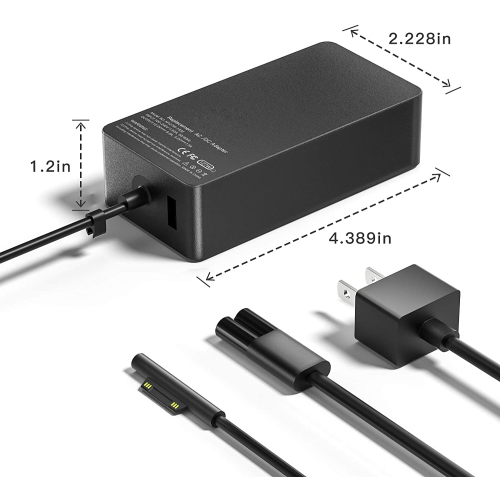 Surface Book Charger Surface Power Adapter, 127W for Surface Book 3 Book 2 Book Surface Pro 3 Pro 4 Pro 5 Pro 6 Pro 7 ..