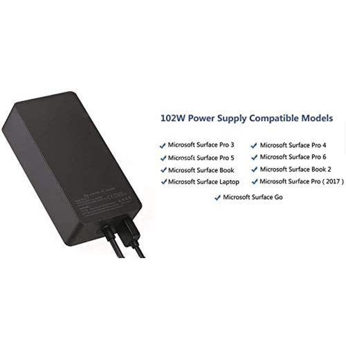 Surface Pro Charger, Surface Book Charger 102W Power Supply for for Surface Pro 3 Pro 4 Pro 5 Pro 6 Pro 7 Pro 8 Pro X ..