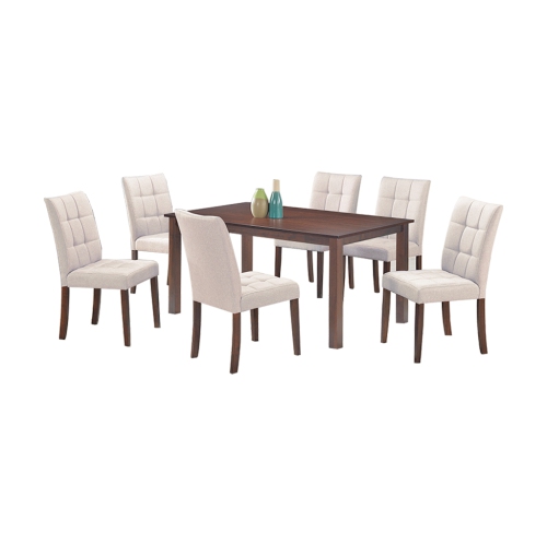 Clare 7Pc Solid Wood Dining Set - Beige