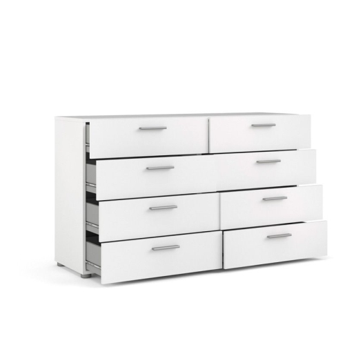 Atlin Designs Modern 8 Drawer Double Dresser in White
