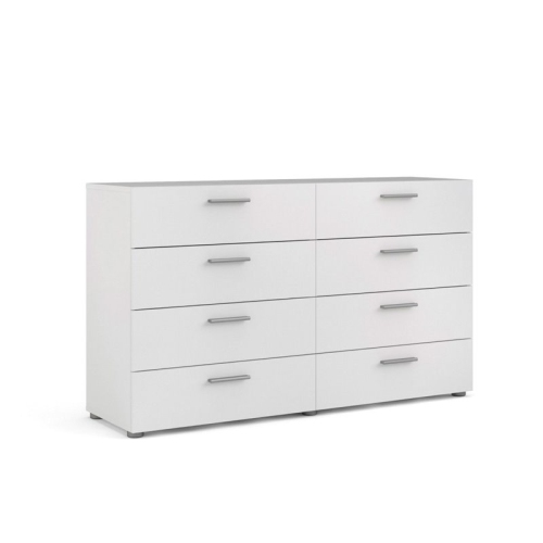 Atlin Designs Modern 8 Drawer Double Dresser in White