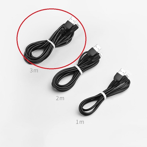TopSave Hoco X20 Flash Charging Data Cable For Lightning Wire Charger TPE Connector 1m 2m 3m Smartphone Charge Cord, 2.4A3M